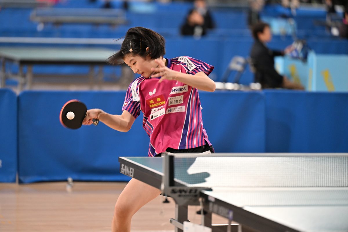写真:村松心菜(羽佳卓球倶楽部)/撮影:ラリーズ編集部