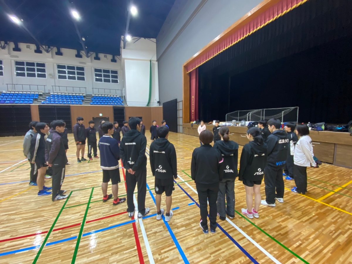 写真：全体ミーティングの様子/提供：中国学生卓球連盟