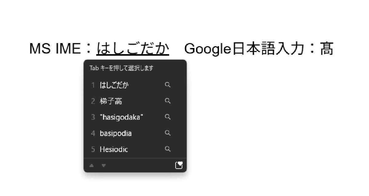 はしごだかの「髙橋」を含む芸能人の固有名詞を変換できるか1