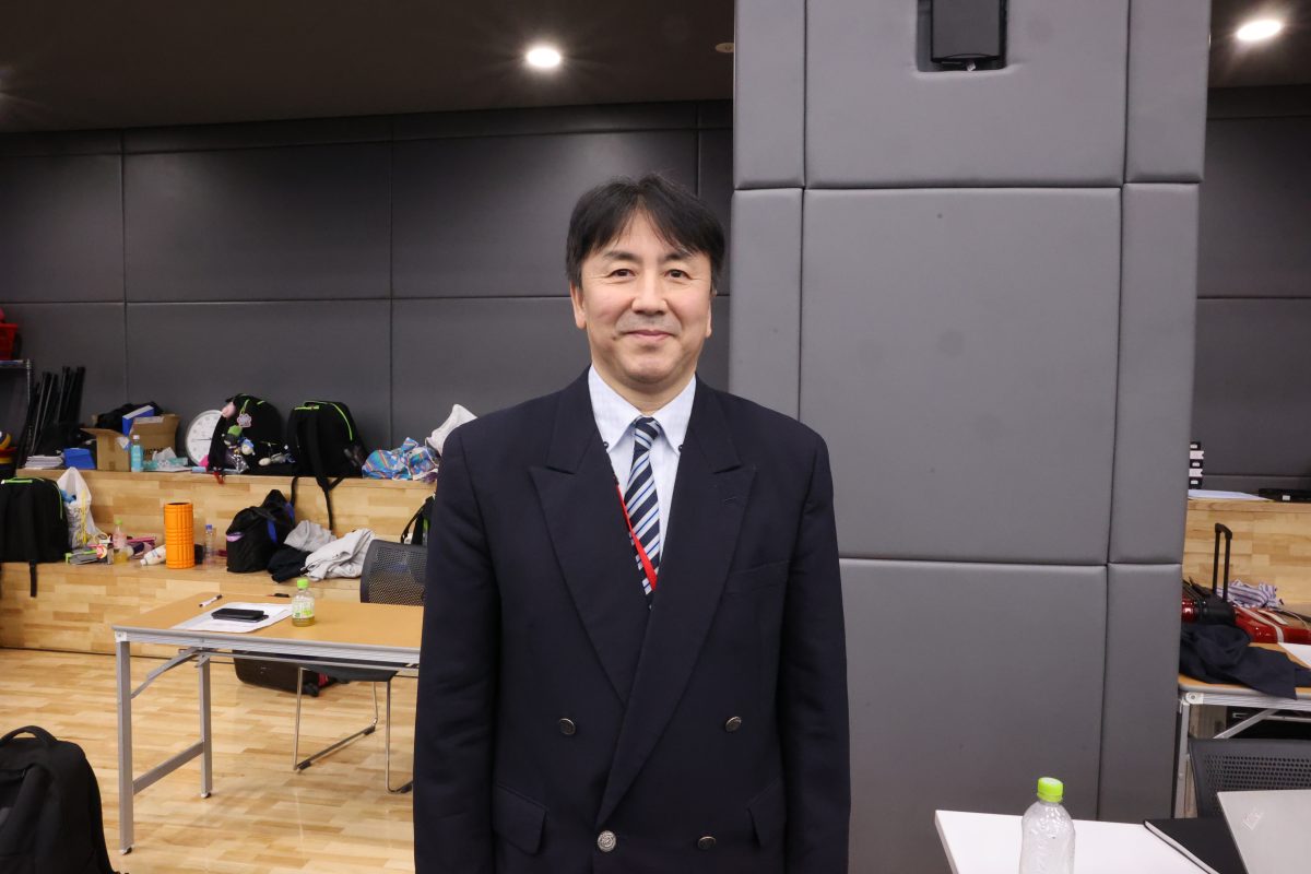 写真:全国高等学校体育連盟卓球専門部理事長 宗片信一氏/撮影:ラリーズ編集部