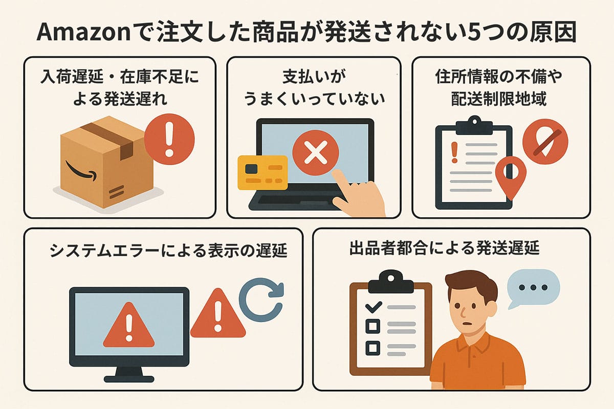 Amazonã§æ³šæããååãçºéãããªã5ã€ã®äž»èŠãªåå 1