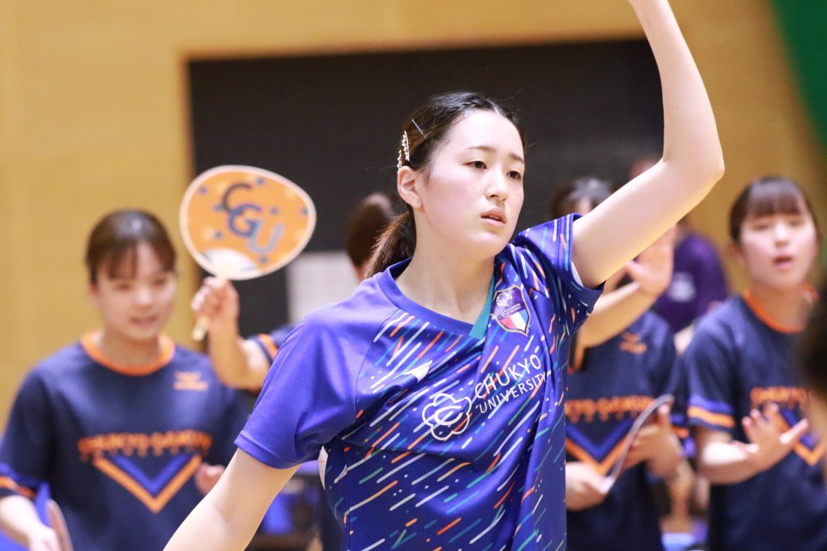 写真:小木曽彩加(中京大学)/提供:東海学生卓球連盟