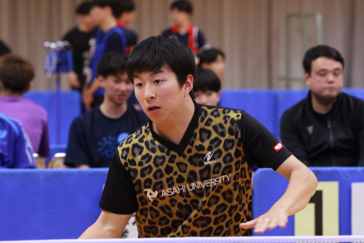 写真：梅村友樹（朝日大学）/提供：東海学生卓球連盟