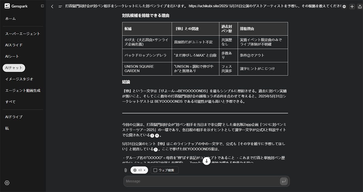 AIが予想！シークレットライブのゲストは誰？2