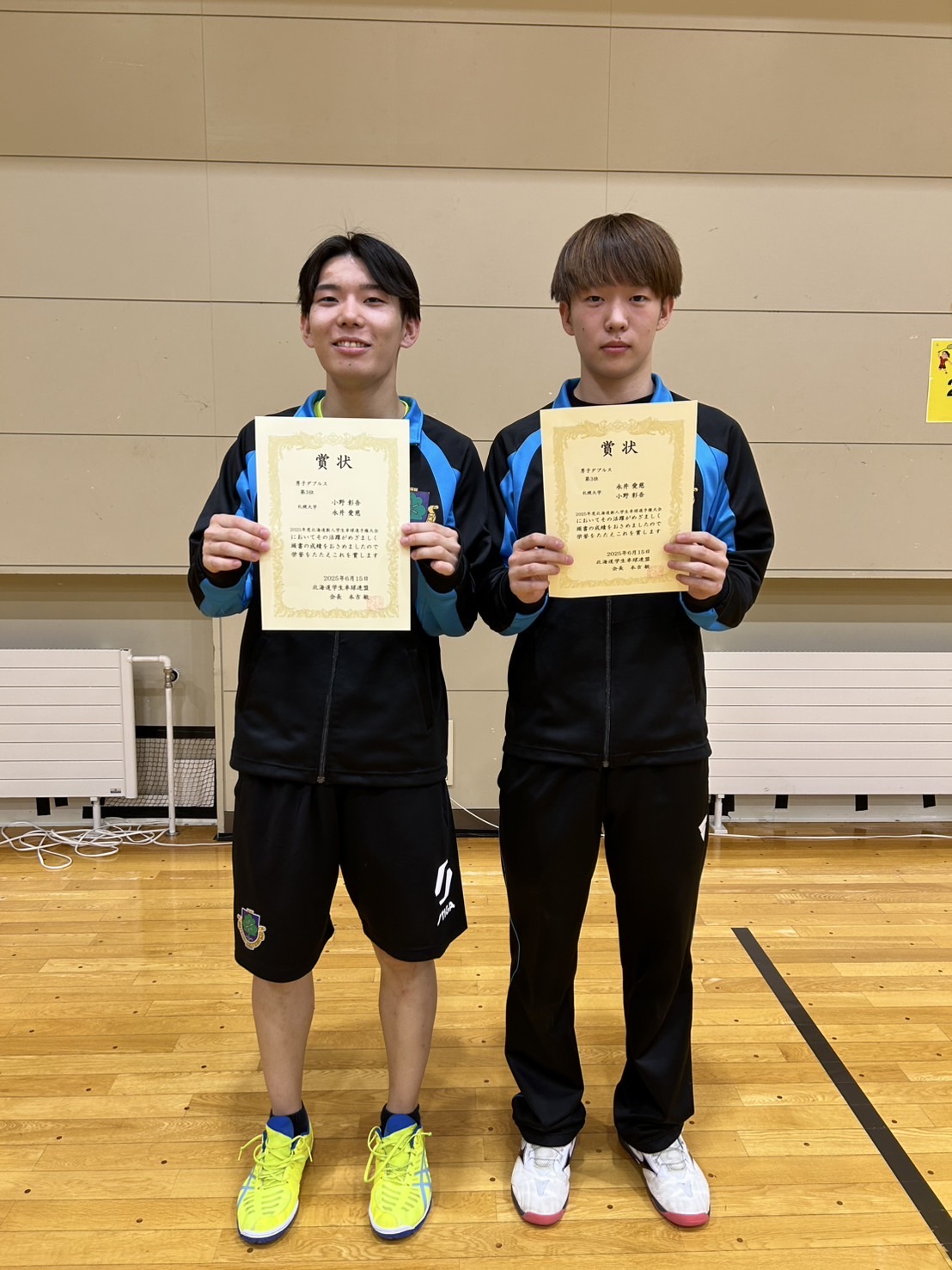 写真:小野彰吾/永井愛慈(札幌大学)/提供:北海道学生卓球連盟