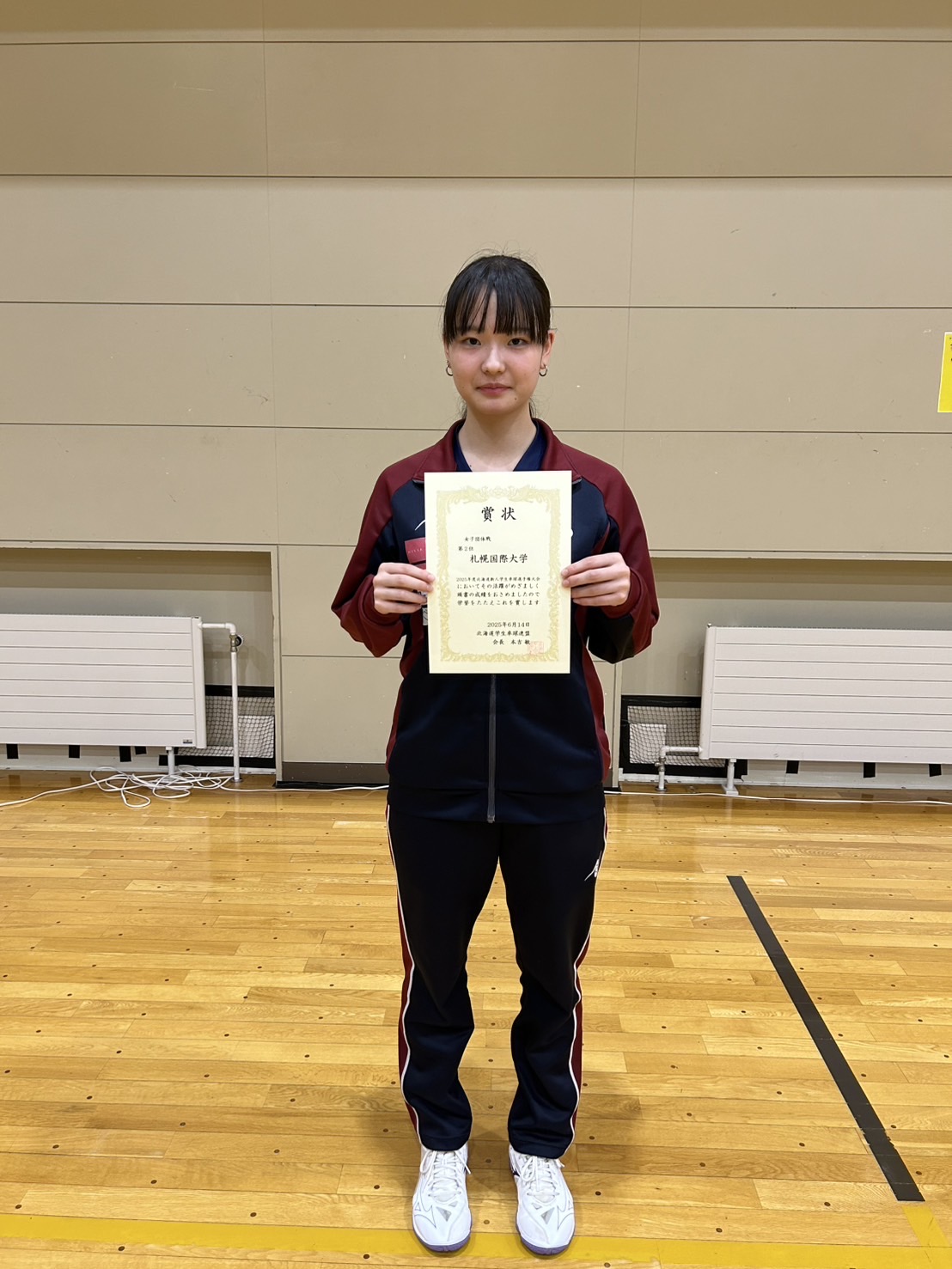 写真:札幌国際大学/提供:北海道学生卓球連盟