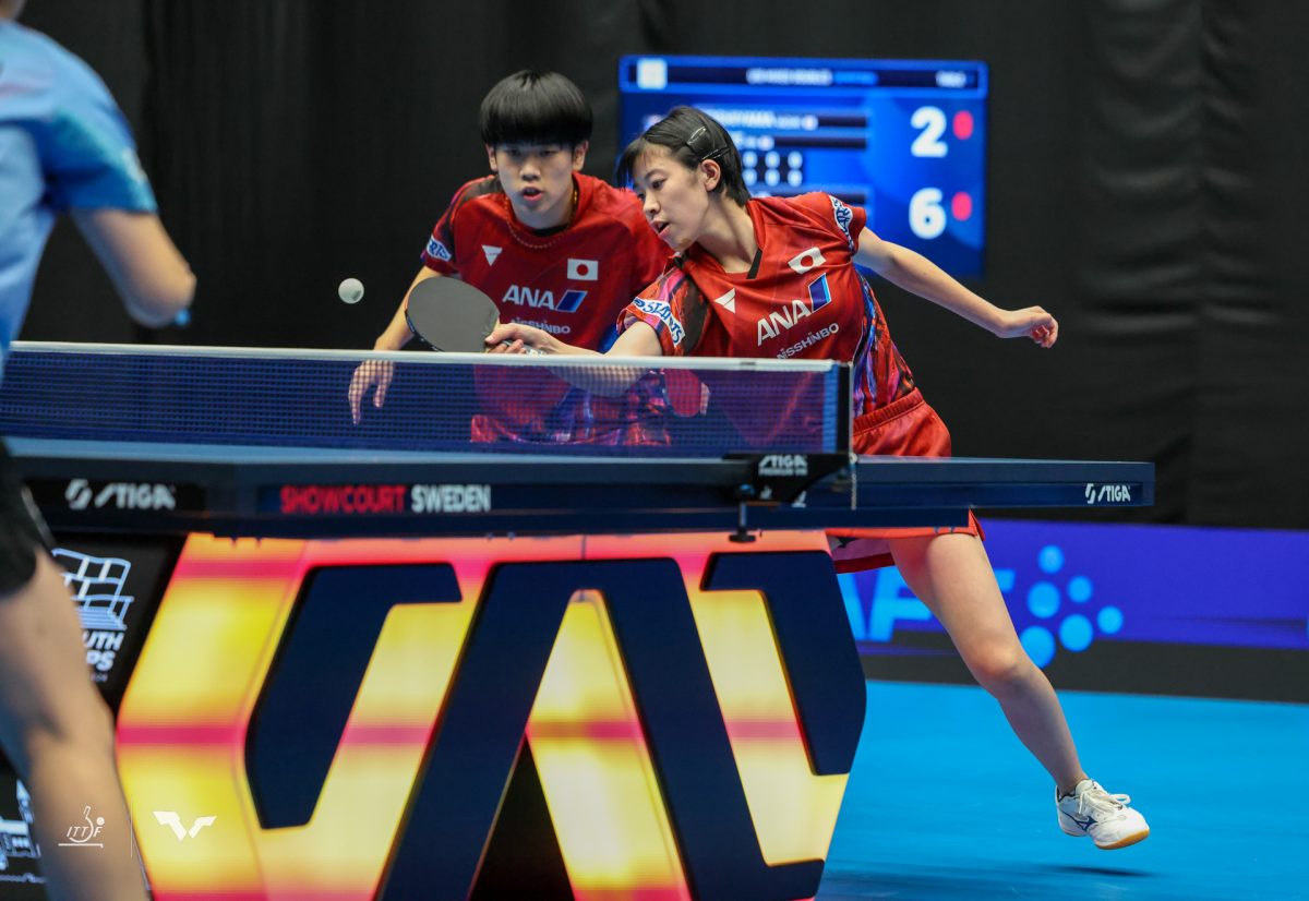写真:吉山和希(岡山リベッツ)/面手凛(山陽学園高)/提供:WTT ※写真は過去大会のもの