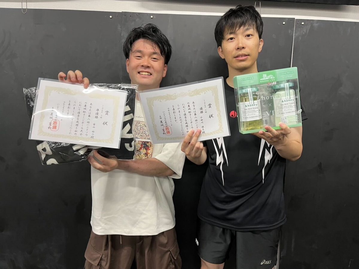 写真:シングルス2部入賞者/提供:ハンドソウの岩城