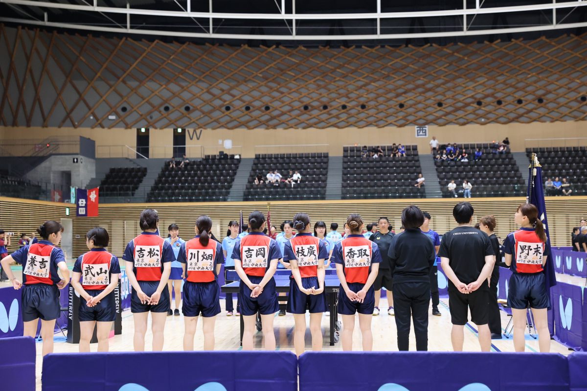 写真:準決勝の中央大学対愛知工業大学/撮影:ラリーズ編集部