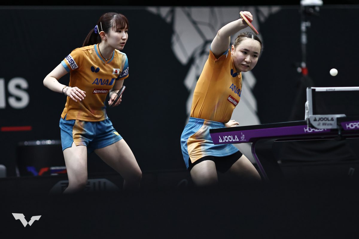 写真:伊藤美誠(スターツ)/早田ひな(日本生命)/提供:WTT